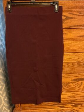Ann Taylor Deep Burgundy Pencil Skirt